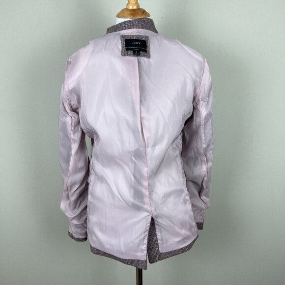J Crew Parke Blazer Jacket Womens 4 English Birdseye Twill Wool Academia Preppy - Picture 11 of 15